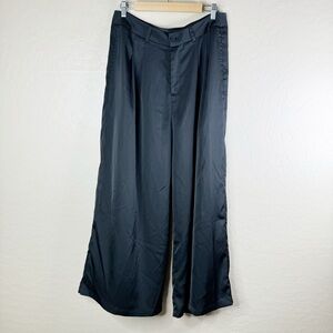 Cider Black Wide Leg Trouser Pant
